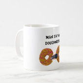 Man eet Donuts Koffiemok (Voorkant links)