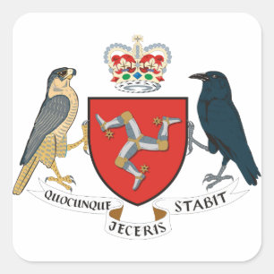 man embleem vierkante sticker