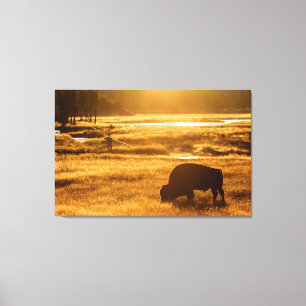 Man en beest canvas afdruk