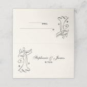 Man- en damesdanseringskaartje Plaats kaartenvoorr (Buitenkant ongevouwen)