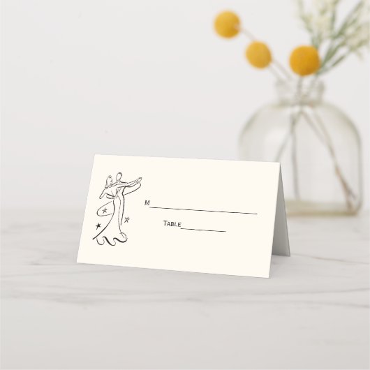 Man- en damesdanseringskaartje Plaats kaartenvoorr (Achterkant)