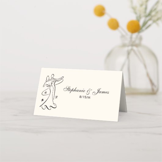 Man- en damesdanseringskaartje Plaats kaartenvoorr (Voorkant)