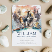 Man en Dog Adult Gevist Verjaardag Kaart