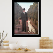 Man- en Dog Vintage Poster (Keuken)