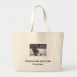 Man en grijs op de fiets in Engeland, Grote Tote Bag