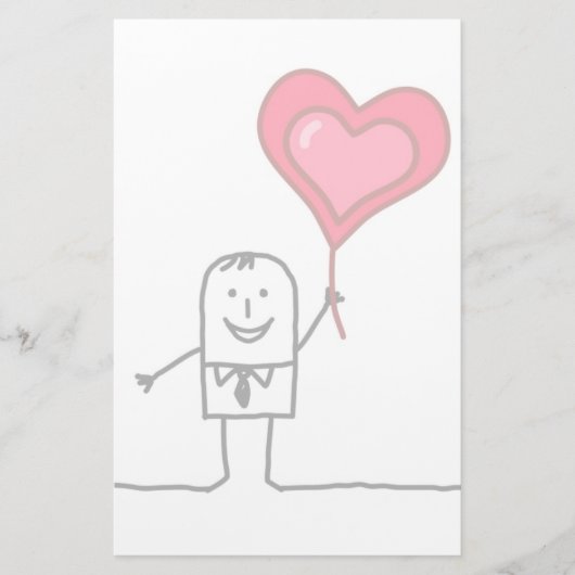 Man en hart briefpapier (Voorkant)