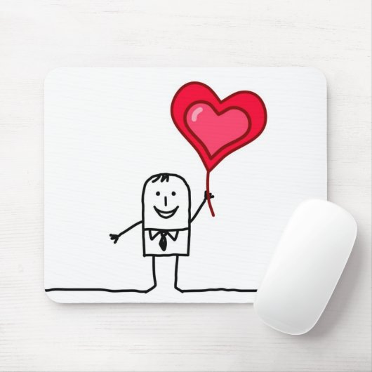 Man en hart muismat (Met muis)