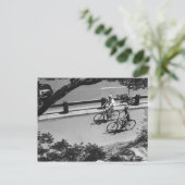 Man- en padfietsen briefkaart (Staand voorkant)