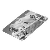 Man- en speeltennis magneet (Linkerzijde)