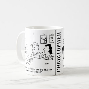 Man en vrouw in huwelijksbegeleiding Kantoor. Koffiemok