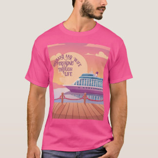 Man en vrouw op reis door het leven t-shirt