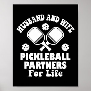 Man en vrouw Pickleball partners voor het leven Sc Poster