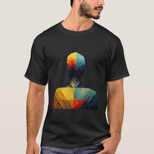 Man Ervaar zelfrealisatie T-shirt (Voorkant)