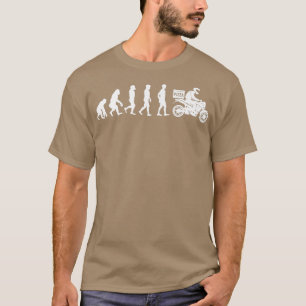 Man Evolutie Pizza bezorgt man die Pizza eet T-shirt