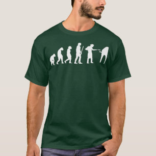 Man Evolutie Pizza bezorgt man die Pizza eet T-shirt