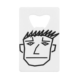 Man Face Kredietkaart Flessenopener