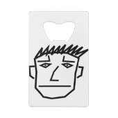Man Face Kredietkaart Flessenopener (Achterkant)