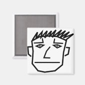 Man Face Magneet (Voorkant / Achterkant)