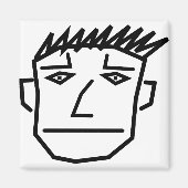 Man Face Magneet (Voorkant)