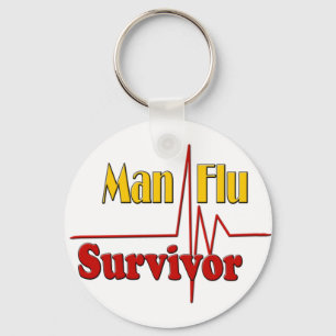 Man Flu Survivor Theme Sleutelhanger