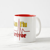 Man Flu Survivor Theme Tweekleurige Koffiemok (Voorkant rechts)
