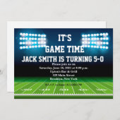 Man Football Aangepaste uitnodiging voor geboorte (Voorkant / Achterkant)