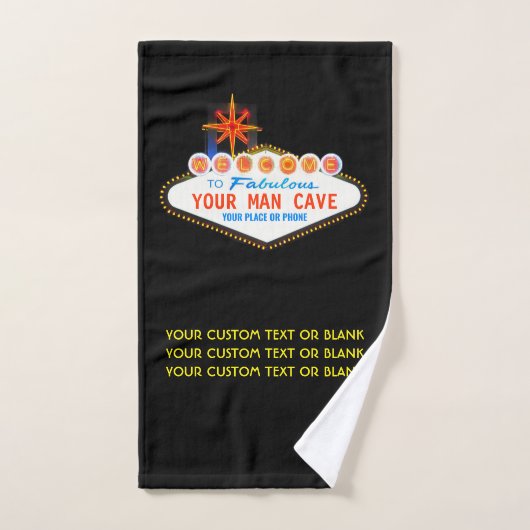 Man geeft uw merkwaardige gebarentaal een aangepas bad handdoek (Handdoek)