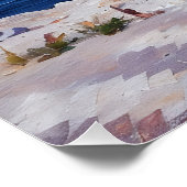 Man geniet van een sereen Uitzicht met bootjes Perfect Poster (Hoek)