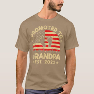 Man gepromoveerd tot opa 2023 Eerste keer vadersda T-shirt