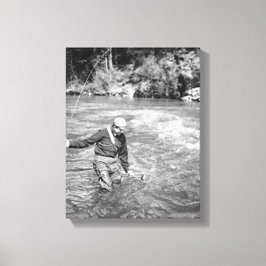 Man Gevist Canvas Afdruk (Voorkant)