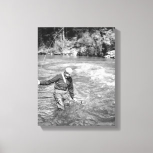 Man Gevist Canvas Afdruk