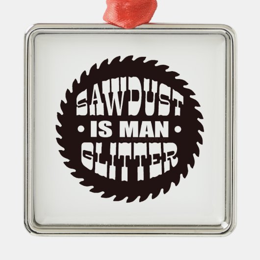 Man Glitter Metalen Ornament (Voorkant)