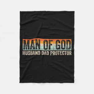 Man God Echtgenoot Vader Beschermer Ontwerp Fleece Deken
