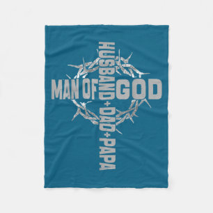 Man God Religieus Christelijk Kruis Grafische Kuns Fleece Deken