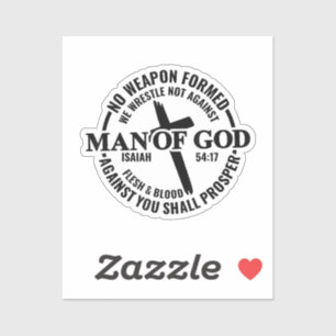 Man Gods, geen wapen tegen Mij gevormd zal voors Sticker