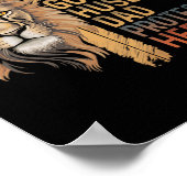 Man Gods man papa beschermer held leeuw vader' Poster (Hoek)