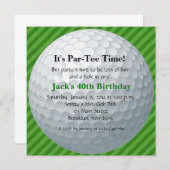 Man Golf Birthday Uitnodiging (Voorkant / Achterkant)