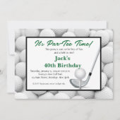 Man Golf Birthday Uitnodiging (Voorkant)