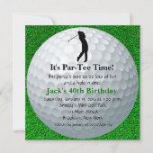 Man Golf Birthday Uitnodiging (Voorkant)