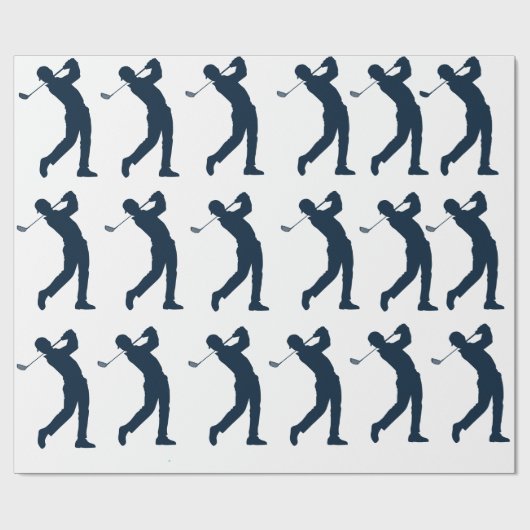 Man Golf Cadeaupapier (Vlak)