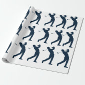 Man Golf Cadeaupapier (Uitgerold)