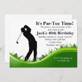 Man Golf Invitation Anniversaire (Devant / Derrière)