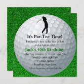 Man Golf Invitation Anniversaire (Devant / Derrière)