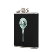 Man Golf Monogram Vinyl Wrapped Flask Heupfles (Links)