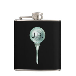 Man Golf Monogram Vinyl Wrapped Flask Heupfles
