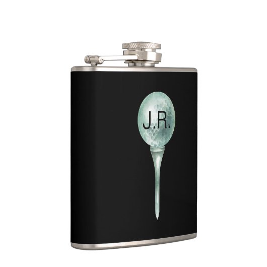Man Golf Monogram Vinyl Wrapped Flask Heupfles (Rechts)
