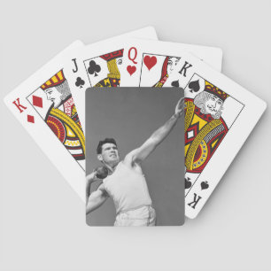 Man gootsteen pokerkaarten