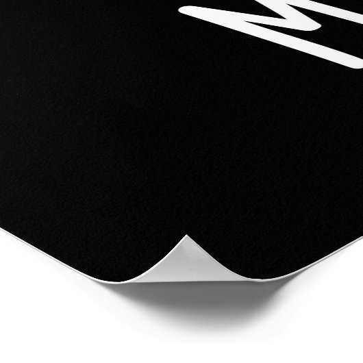 Man-gost Grappig Halloween Mango Spook Pun Dark BG Poster (Hoek)