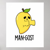 Man-gost Grappig Halloween Mango Spook Pun Poster (Voorkant)