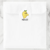 Man-gost Grappig Halloween Mango Spook Pun Ronde Sticker (Tas)